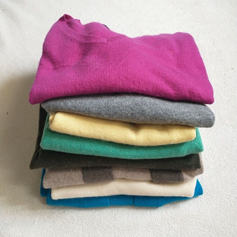 Crafters Lot Of 8 100% Cashmere Sweaters DIY Upcycle Cutters Flawed 3 Lb 10 Oz